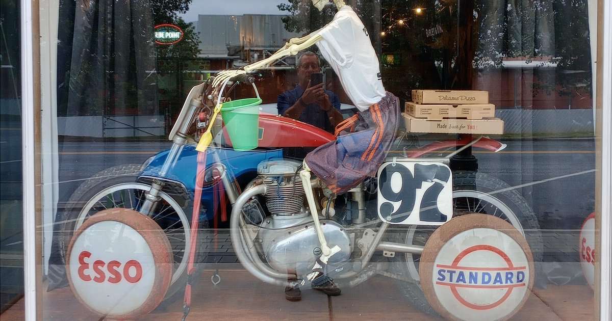 Window display downtown Spindale, NC